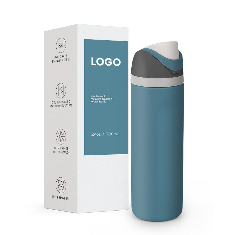 Insulated Stainless Steel Water Bottle with Straw