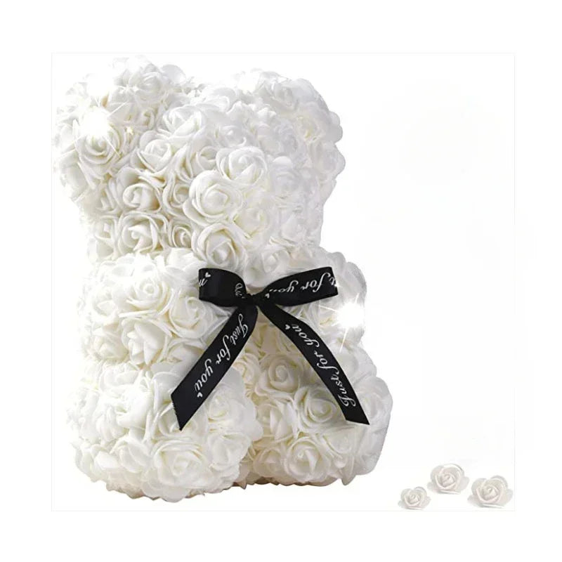 Artificial Flower Eternal Rose Teddy Bear for Mom Mother's Day
