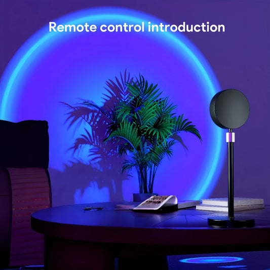 Sunset Lamp Projector – 16 Color LED Mood Light for Photos & Room Decor