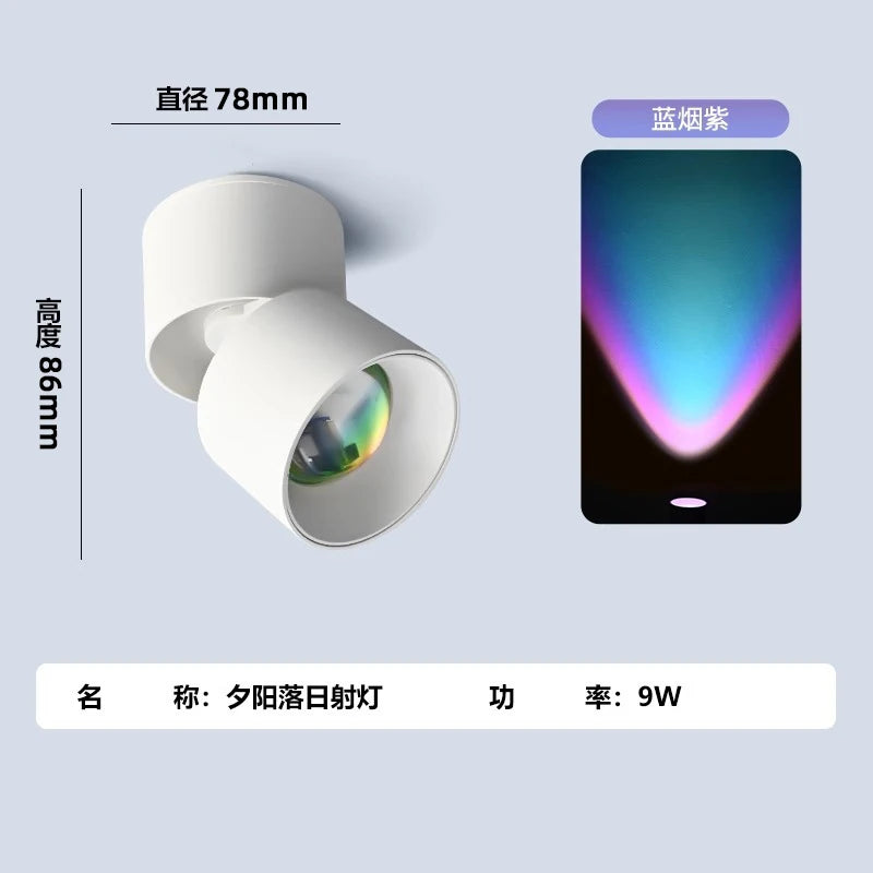 New sunset spotlight Led Down Lamp Interior Surface Mounted/recessed Ceiling Spot Lighting For Decoration Living Bedroom Hallway